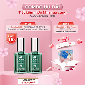 Combo 2 Tinh chất giúp kiểm soát dầu và giảm mụn Dr IASO Ac Booster 30ml - D41