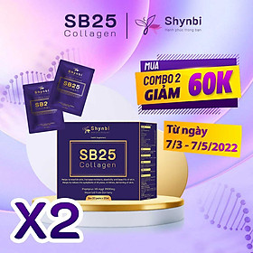 combo 2 hộp Sb25 Collagen Nước Uống Đẹp Da - Collagen Dạng Nước Bổ Sung Collagen Giúp Sáng Da Hộp 20 gói x 20 ml