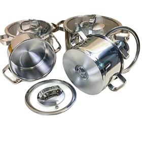 Mua Bộ nồi inox 304 cao cấp Fivestar Standard FS08CG 304 bếp từ  4 nồi nắp kính  quai vuông  Chính hãng.