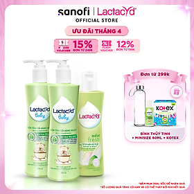 Bộ 2 Sữa Tắm Gội Trẻ Em Lactacyd Baby Extra Milky 500ml + 1 Dung Dịch Vệ Sinh Phụ Nữ Odor Fresh 250ml