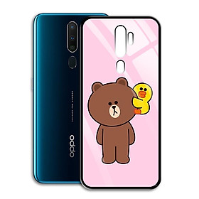 Ốp Lưng Kính Cường Lực cho điện thoại Oppo A9 2020 - 0383 7860 BROWN19 - Hàng Chính Hãng