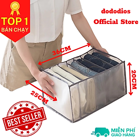 Túi vải chia ngăn đựng quần áo 7, 9, 11 và 12 ngăn - chính hãng dododios