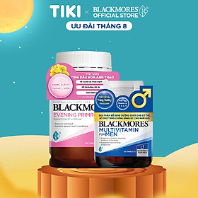 Combo tinh dầu hoa anh thảo hỗ trợ cân bằng nội tiết tố blackmores evening primrose oil lọ 190 viên và vitamin tổng hợp hỗ trợ sức khỏe nam giới blackmores multivitamin for men lọ 50 viên