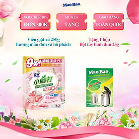 Viên giặt xả Mao Bao - Chống nấm mốc và kháng khuẩn 10g*25 viên (Hương mẫu đơn và hổ phách)
