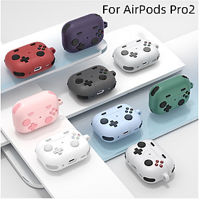 Case vỏ ốp bọc tai nghe dành cho Airpods 4, airpod Pro 2 silicon kèm móc kim loại - HÀNG CHÍNH HÃNG