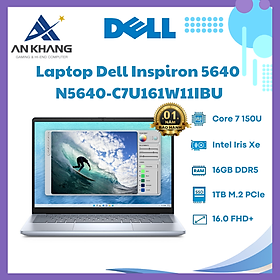Mua Laptop Dell Inspiron 16 5640 N5640-C7U161W11IBU (Intel Core 7 150U | 16GB | 1TB | Intel Iris Xe | 16 inch FHD + | Win 11 | Office | Xanh) - Hàng Chính Hãng - Bảo Hành 12 Tháng