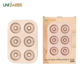Khuôn nướng bánh donut 6 ô chống dính hiệu U.N.I