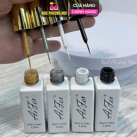 Gel Cọ Nét Aifer 15ml, Vẽ Nail Nghệ Thuật, Màu Nhũ Vàng, Bạc, Trắng, Đen, Chất Lượng Cao Làm Nail Tạo Đường Nét Tinh Tế Sơn Gel Nữ bút vẽ metan nail