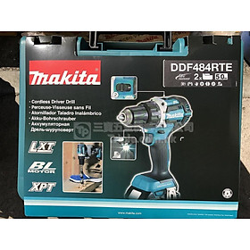 MÁY KHOAN VÀ VẶN VÍT DÙNG PIN (BL)(18V) MAKITA DDF484RTE (SẠC NHANH – 2 PIN 18V/5.0AH.) - HÀNG CHÍNH HÃNG