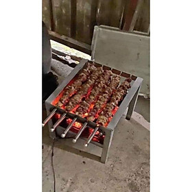 Mua Bếp nướng than hoa gia đình nướng thịt chả tự động bằng mô tơ kèm 5 xiên