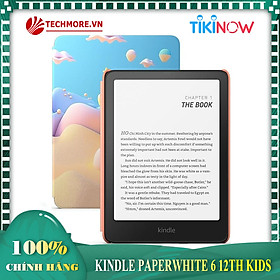 Combo Máy đọc sách Kindle Paperwhite 6 12th Kids 16Gb kèm Cover Amazon, Không quảng cáo - Hàng chính hãng