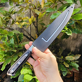 Mua Dao làm bếp - Dao thái  lọc thị  cá Ommo có vỏ nhựa bảo vệ lưỡi  dài 32cm  lưỡi nhọn  không gỉ  sắc bén  nặng 200g  cán ốp gỗ cao cấp nhật