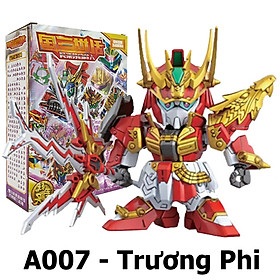 Mô hình trang trí bàn học tướng quân Trương Phi A007, đồ chơi Tam Quốc lắp ghép theo mẫu sd gundam kích thước 12 cm sau khi ráp