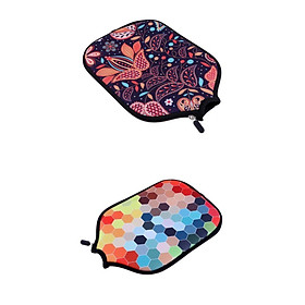 2pcs Pickleball Paddle Cover Neoprene Storage Case Carrier Pouch