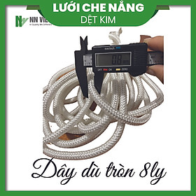 Mua Dây dù tròn trắng 8 ly dùng căng liều  lưới che nắng siêu bền  chắc chắn