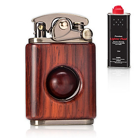 Mua Combo Hộp Qụet Bật Lửa Z592-207 Thiết Kế Độc Lạ Kết Hợp Vỏ Gỗ + Tặng Bình Xăng Chuyên Dụng Cho Bật Lửa Xăng Đá Cao Cấp