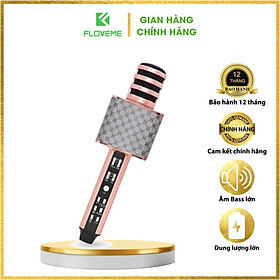 Mua Mic Hát không dây Karaoke Floveme - SD18 Kèm Loa Bluetooth  Âm Thanh To  Trầm Ấm  Mic Bắt Giọng  Kết Nối Nhanh  Bass lớn - Hàng chính hãng