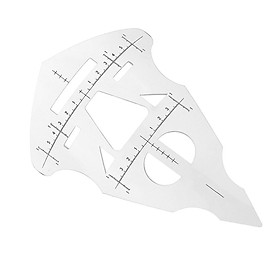 Reusable Plastic Face Eyebrow Ruler Lip Tattoo Stencil Measure Permanent Makeup Tool