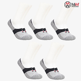 Combo 5 Đôi Tất Hài Lười Nam Lịch Lãm, Sang Trọng, Chất Liệu Sợi Cotton Cao Cấp Co Giãn 4 Chiều Chống Hôi Chân, Silicon Chống Tụt Gót Chân MRM FASHION (cùng màu)