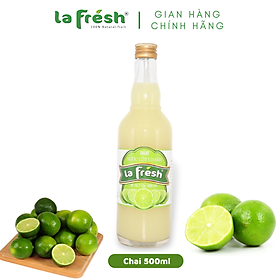 Nước Cốt Chanh Vắt Không Đường, Nguyên chất 100% LAFRESH, chai 500ml