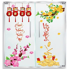 (HCM) Decal dán kính trang trí tết xuân Bính Ngọ 20 Binbin TTT20 decor văn phòng, nhà hàng,khách sạn