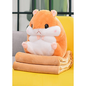 Gối mền thú bông chuột Hamster 3 trong 1