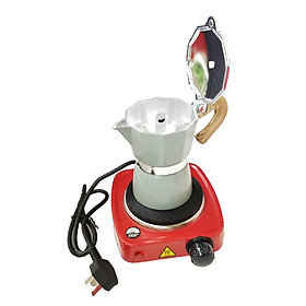 Bộ Bếp Điện Mini Và Bình Pha Cà Phê Moka Express 150ml