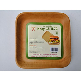 Khay Dĩa Gỗ Hình Vuông 14.5 Cm Có Chân TL72 - Đồ Gỗ Nhà Bếp Thương Hiệu Trường Sơn