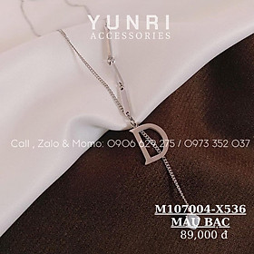 Dây chuyền nữ mảnh ngọc tam giác thiết kế thanh lịch sang trọng YUNRI ACCESSORIES M107002
