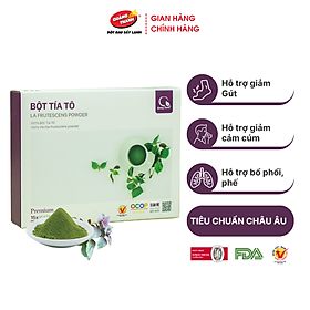 Bột Tía Tô Sấy Lạnh Nguyên Chất Quảng Thanh Hộp 45g - Giảm mụn, mờ thâm nám, giảm gút, giảm cảm cúm, làm đẹp