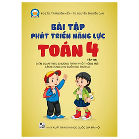 Sách - Bài tập phát triển năng lực Toán 4 Tập 2 (Biên soạn theo SGK TOÁN 4 - Tập hai - Bình Minh)