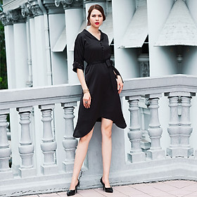 Đầm Tay Liền Đầm Kiểu Sang Trọng Thời trang thiết kế Hity DRE130 (Đen Huyền Bí)