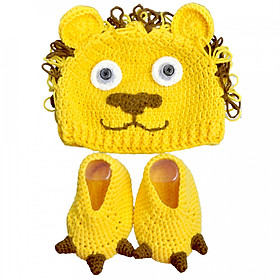 Bộ Nón Len Và Giày Len Sư Tử LTH018