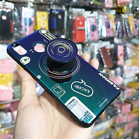 Ốp lưng hình máy ảnh kèm giá đỡ và dây đeo dành cho Realme 3 Pro
