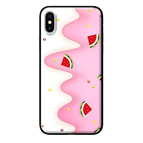 Ốp in cho iPhone X Họa Tiết Dưa Hấu Hồng - Hàng chính hãng