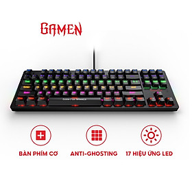 Mua Bàn Phím Cơ Gamen Titan II Game Thủ Đèn LED RGB Phím Bấm Bền Màu Cho Máy Tính Laptop - Hàng Chính Hãng