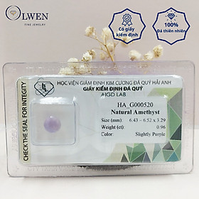 Viên đá thạch anh tím  Amethyst  thiên nhiên HA_G000520