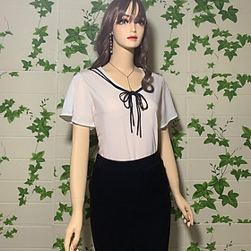 Áo sơ mi nữ  SALE OFF 50%  Sơ mi nữ tay bèo biền nơ