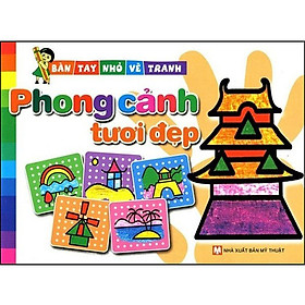 Tranh đính đá phong cảnh NGÔI NHÀ NHỎ HẠNH PHÚC  Tranh phong cảnh