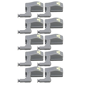 10pcs Kitchen Cabinet Closet Hinge Lights Cordless LED Sensor Night Lamp Warm