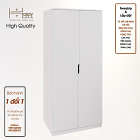 [Happy Home Furniture] DASH ,  Tủ quần áo đơn giản - 2 cửa mở ,  78cm x 53cm x 178cm ( DxRxC), TCM_006