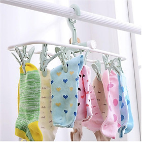 Mua Móc Treo Phơi Nhựa Hình Chữ Nhật 12 Kẹp Khăn Tắm Gấp Gọn Đồ Lót Áo Ngực Tất (Giao màu ngẫu nhiên)
