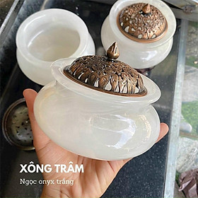 Bát Xông Trầm, Lư Xông Trầm Đá Ngọc Hoàng Long - Đường Kính 15cm