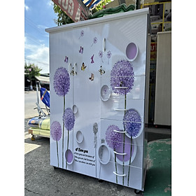 Tủ áo in 3D Juno Sofa nhiều ngăn người lớn L1 1m05 x 1m6 x 51 cm