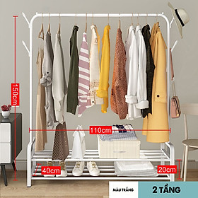 Mua Kệ treo quần áo  Giá treo quần áo các loại khung kim loại nhập khẩu (NC26) 1 khung 2 tầng