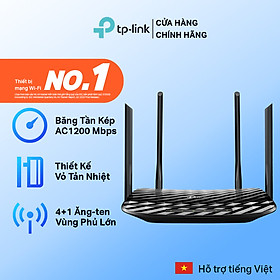 Router Wifi Băng Tần Kép TP-Link Archer C6 Gigabit AC1200 MU-MIMO - Hàng Chính Hãng