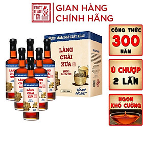 Thùng 6 chai nước mắm nhỉ xuất khẩu Làng Chài Xưa Nhãn Xanh 500ml chai