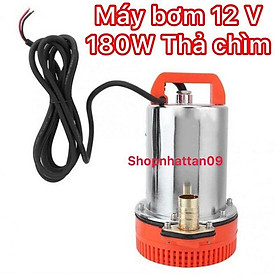 Mua Máy bơm chìm lưu lượng lớn inox 12V 180W 3000L kèm nguồn điện 12v 20A bơm nước  bể cá  hòn non bộ  bơm ruộng ác quy 12v