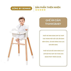 Mua Ghế ăn dặm thanksbaby chân gỗ đang cực hot ️
