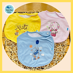 Túi 3 Cái Yếm Sơ Sinh 2 Lớp Cotton Thái Hà Thịnh - TomTombaby - Chất vải mềm mại, thấm hút tốt - 1 Size cho bé 0-12 Tháng